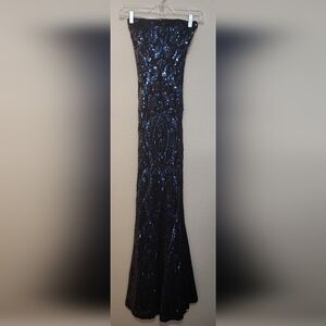 Windsor Rowena Strapless Sequin Mermaid Formal Prom Dress Size XS